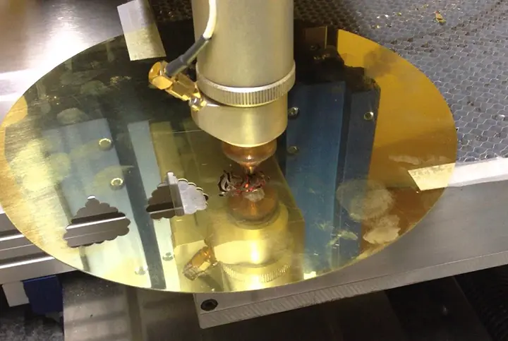 Gold laser engraving